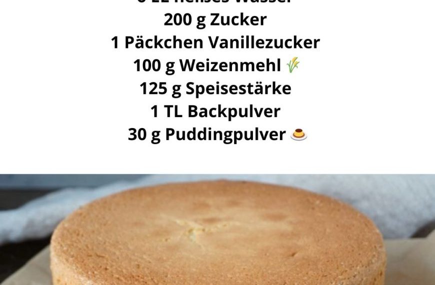 Hoher Biskuitboden zum zweifachen Teilen