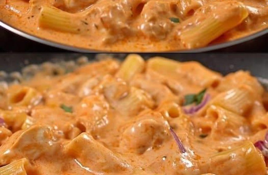 Cremige Pasta mit Tomatensoße, schnell zubereitet und voller Geschmack