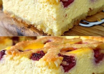 Backe ich jede WOCHE sooo lecker, Frischkäse Beeren Streusel Kuchen!