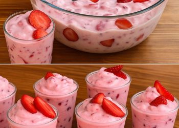 Ein einfaches Erdbeerdessert, das in 2 Minuten zubereitet werden kann