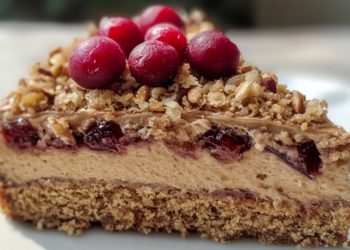 Espresso-Nuss-Torte mit Kirschen – Ein festlicher Genuss für besondere Anlässe