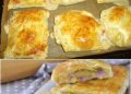 Gefüllte Käse Schinken Taschen