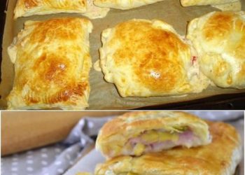 Gefüllte Käse Schinken Taschen