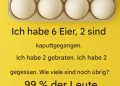 Wie viele Eier sind noch übrig? Das Rätsel, das 99 % der Menschen verwirrt