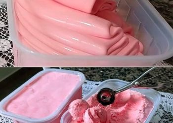 Erdbeereis ohne Eismaschine
