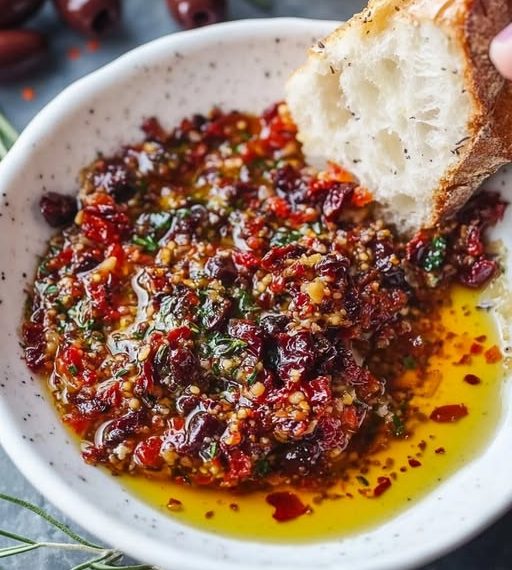 Mediterraner Olivenöl-Dip