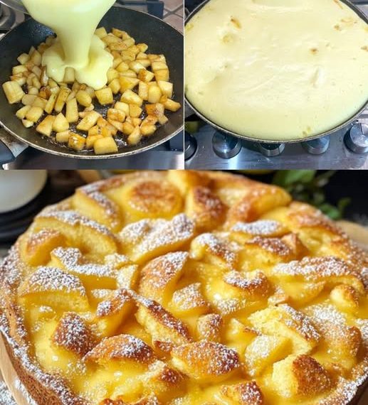 Apfelkuchen mit nur 3 Äpfel und in 10 Minuten, macht mich verrückt!