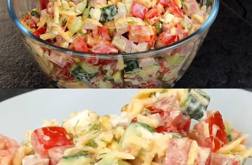 Salat aus frischem Gemüse und herzhaften Zutaten: Eine köstliche und sättigende Mahlzeit