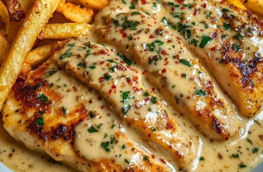 Hähnchenfilet in cremiger Knoblauchsauce ein Blitzgericht in 20 Minuten!