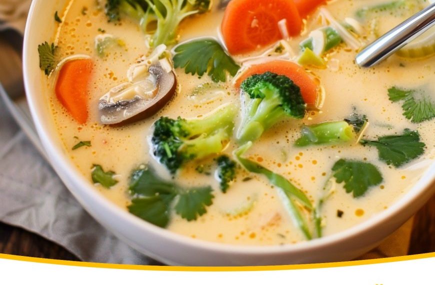 Thai Kokos Suppe mit Gemüse Exotisch, cremig voller Aromen