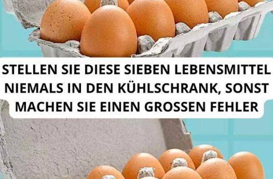 STELLEN SIE DIESE SIEBEN LEBENSMITTEL NIEMALS IN DEN KÜHLSCHRANK, SONST MACHEN SIE EINEN GROSSEN FEHLER
