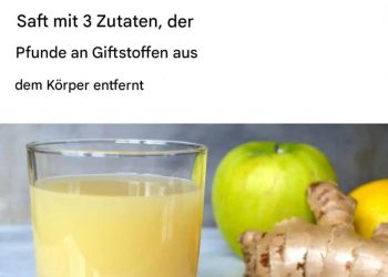 Äpfel, Ingwer und Zitrone zur Ausscheidung von Giftstoffen