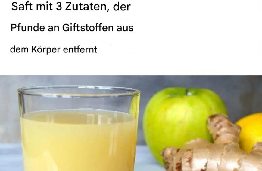 Äpfel, Ingwer und Zitrone zur Ausscheidung von Giftstoffen