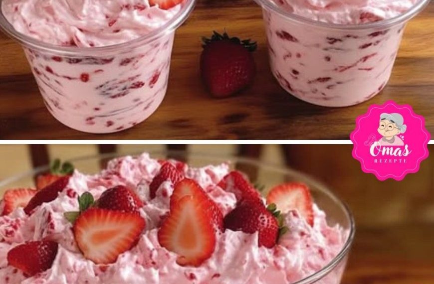 Erdbeer Dessert wie eine Erdbeerwolke in wenigen Minuten fertig