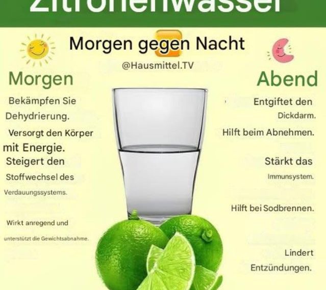 Zitronenwasser: Eine einfache Gewohnheit, die Ihre Gesundheit morgens und abends verändert