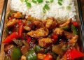 Chinesische Hähnchen Gemüsepfanne