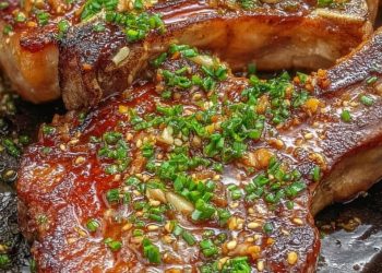 Schweinekoteletts mit Knoblauch & braunem Zucker
