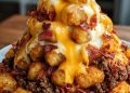 Bacon Cheeseburger Stuffed Tater Tot Cones