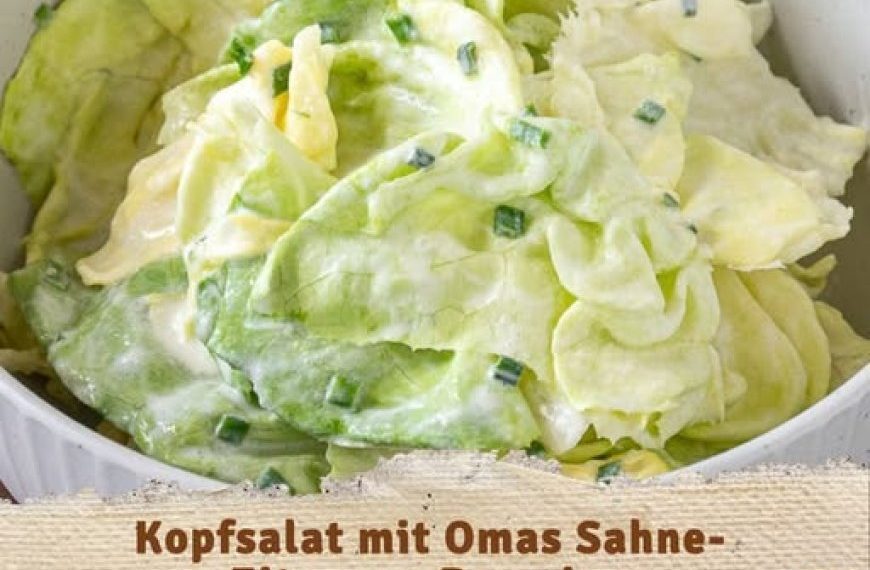 Kopfsalat mit Omas Sahne-Zitronen-Dressing – Der cremige Klassiker für die Familienrunde