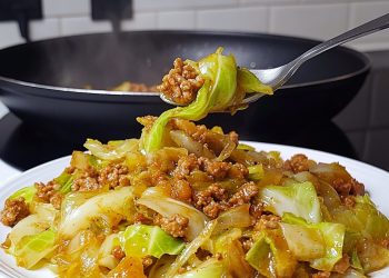 Schnelles Rezept für jungen Kohl mit Hackfleisch