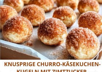  KNUSPRIGE CHURRO-KÄSEKUCHEN-KUGELN MIT ZIMTZUCKER 