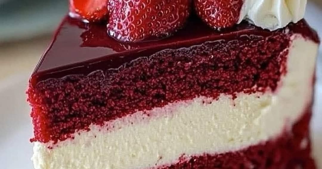 Red Velvet Erdbeer-Käsekuchen