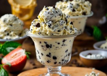 Stracciatella Gelato Rezept (Italienisches Schokoladenstückchen-Eis)