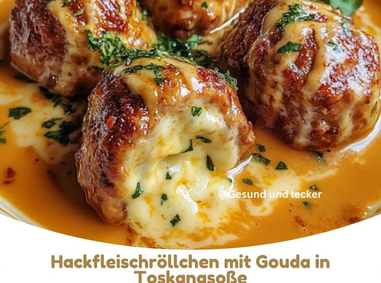 Hackfleischröllchen mit Gouda in Toskanasoße – Ein Genuss aus der italienischen Küche! 