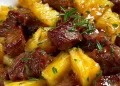 Ananas-Rindfleisch-Pfanne