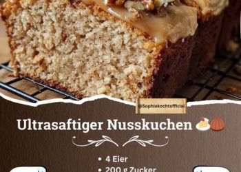 Nusskuchen bleibt mindestens 2 – 3 Tage saftig und fluffig!