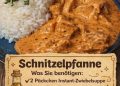 Schnitzelpfanne ein Pfannengericht, das sofort glücklich macht