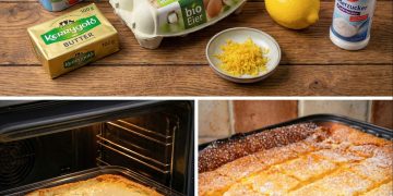 Blitzschneller Rahmkuchen vom Blech, cremig und schneller weg als du schauen kannst