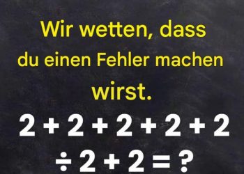 99 % der Menschen irren sich in dieser Frage – werden Sie das Problem lösen können?